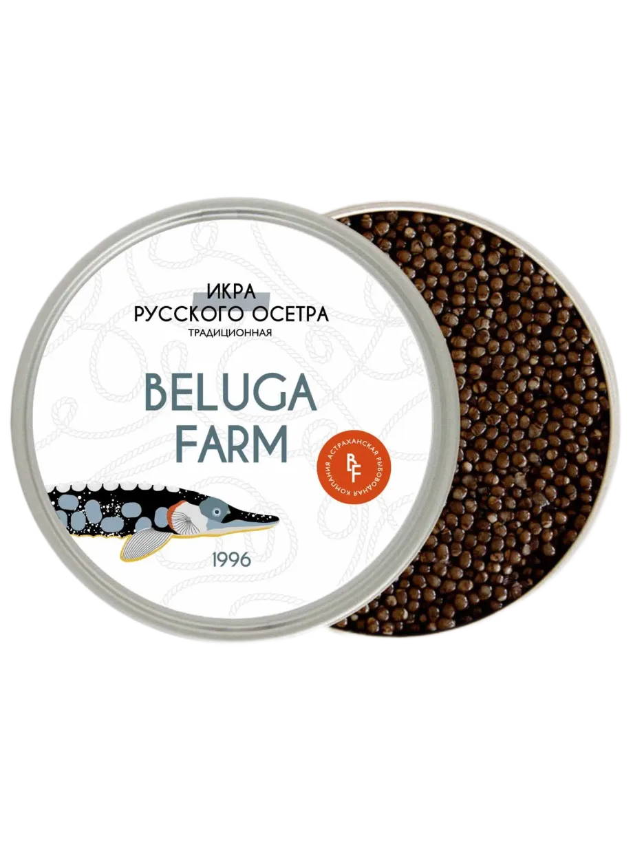 Чёрная икра русского осетра